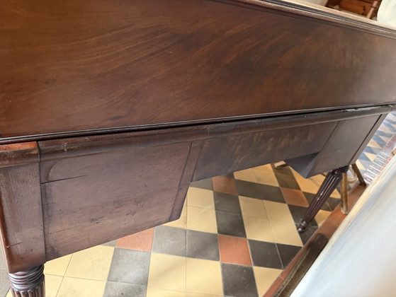 Antique Louis Philippe Style Desk – Leather, Wood (photo 9 of 11)
