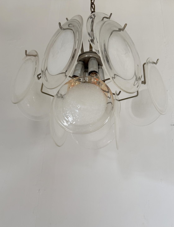 Image 1 of Vintage Murano glass pendant lamp, Gino Vistosi, Italy ‘70