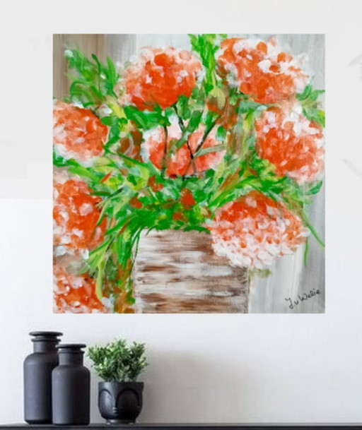 Peinture de fleurs dans un vase (4)