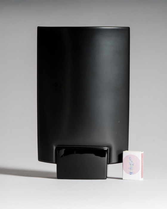 Image 1 of Porcelaine Noire Matt & Glänzend Rosenthal Designer Vase Trio Minimalistischer Chic