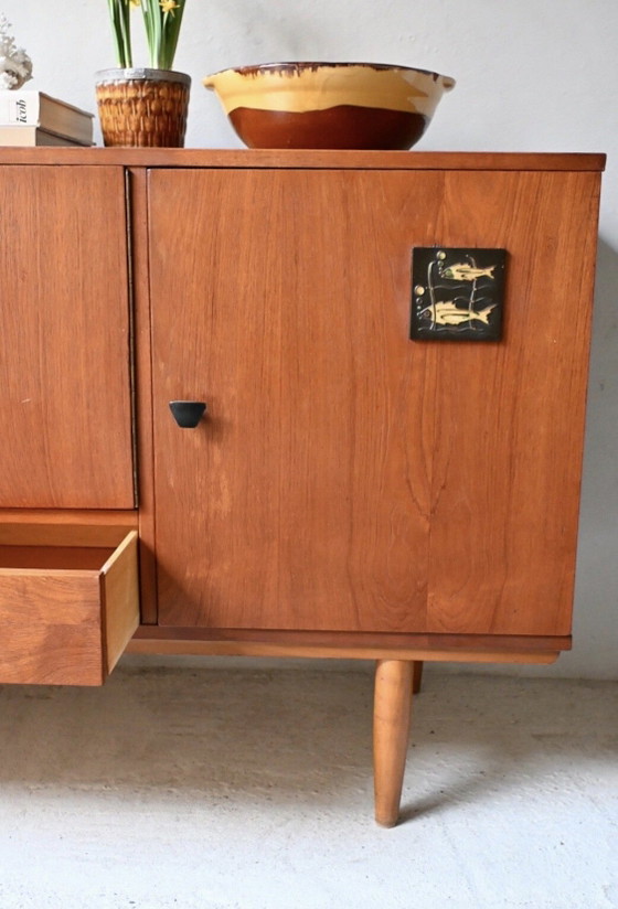Credenza vintage in legno di teak con piastrelle di Jaap Ravelli – Credenze, Wood (photo 11 of 15)