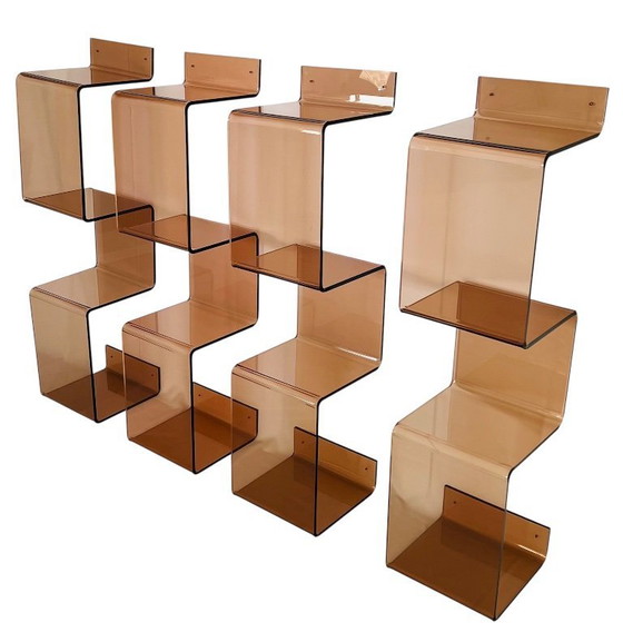 Image 1 of Etagère "serpent" en altuglas par Michel Dumas, France années 70