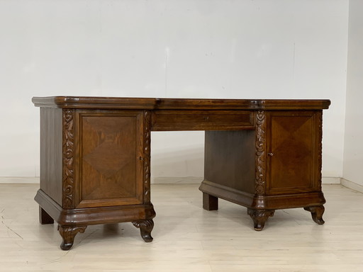 Wilhelminian style writing table desk around 1900