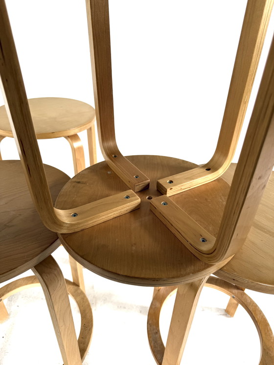 Image 1 of 4x sgabello da bar in compensato vintage '60