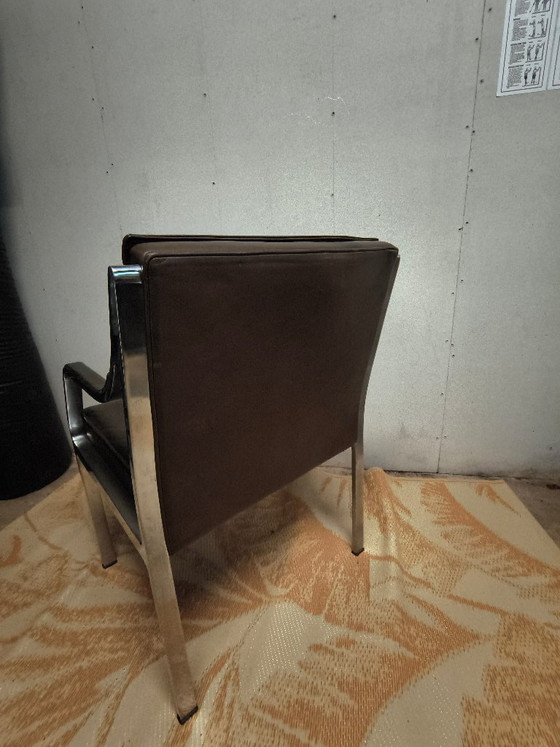 Walter Knoll 1970s chair design Rudolf B. Glatzel – Dining chairs, Leather (photo 4 of 6)