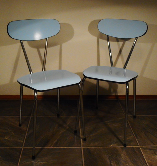 2x Vintage keukenstoel formica