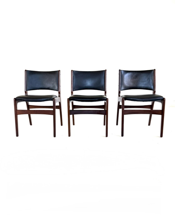 Image 1 of 3x vintage dining chair model 89, Erik Buch ‘60