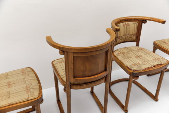 Image 1 of Ensemble de 4 chaises chauve-souris de Josef Hoffmann pour Wittmann