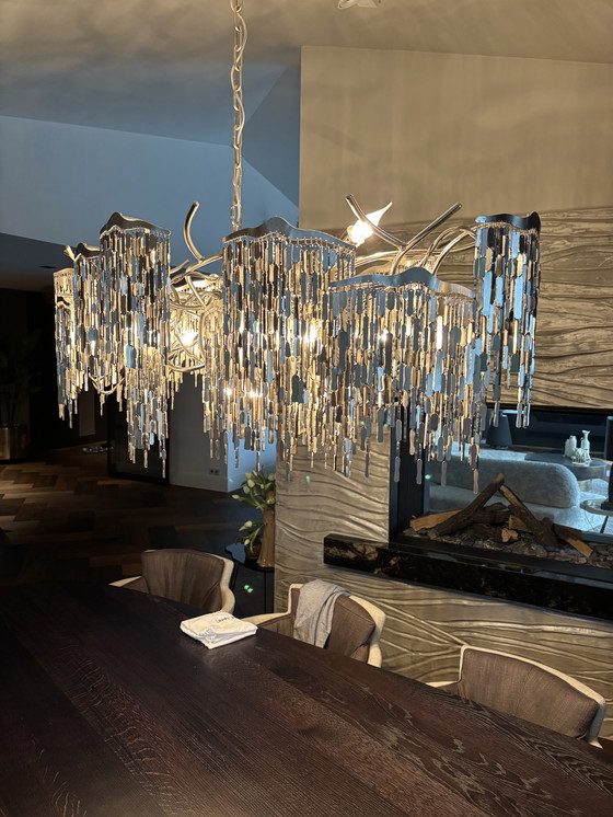 Image 1 of Brand van Egmond ovale kroonluchter 140 cm nikkel