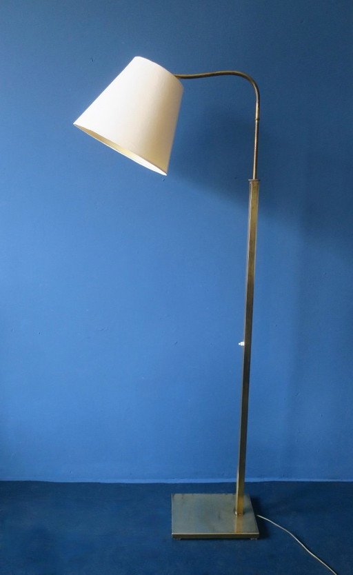 Danish Multi-Adjustable Brass Floor Lamp, 1960s