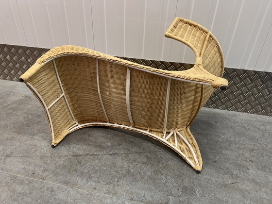 Image 1 of Sedia lounge in rattan della collezione PS di IKEA, disegnata da Monika Mulder.