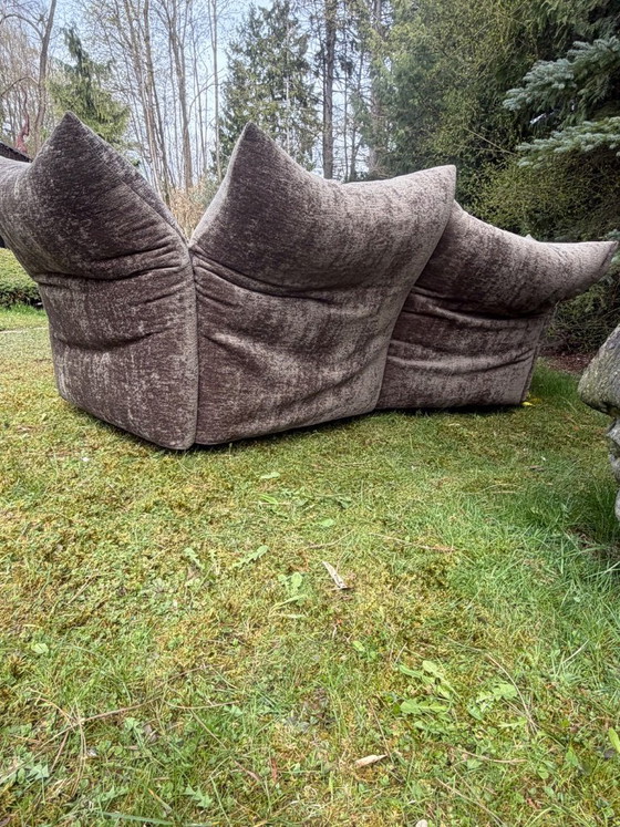 Image 1 of Edra „Standard“ Designer-Sofa – Rinascimento Stoff (Fungo/Mushroom) – wie neu  – inkl. Garantiekarte Exklusives Design