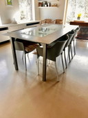 Tavolo da pranzo in acciaio inox 200 x 100