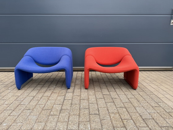 Image 1 of Artifort F598 Groovy armchair by Pierre Paulin, Bleu électrique