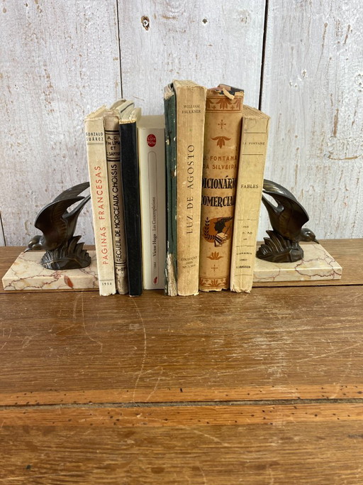 Pair of Antique Bookends – decoratieve objecten, Marble, Metal (photo 2 of 13)