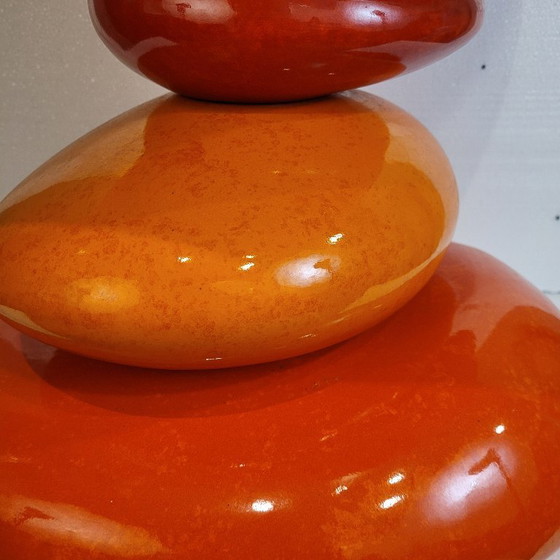 Image 1 of Lampe de table en céramique émaillée, d'après Chatain, style contemporain, années 80 – France