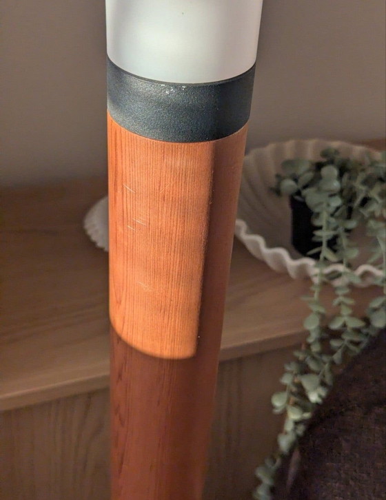 Lampada vintage in legno mid-century Massive forma particolare – Lampade da terra, Vetro, Metallo (photo 8 of 8)