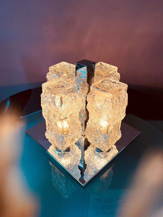 Image 1 of Hillebrand 70’s Ice Cube plafonierre