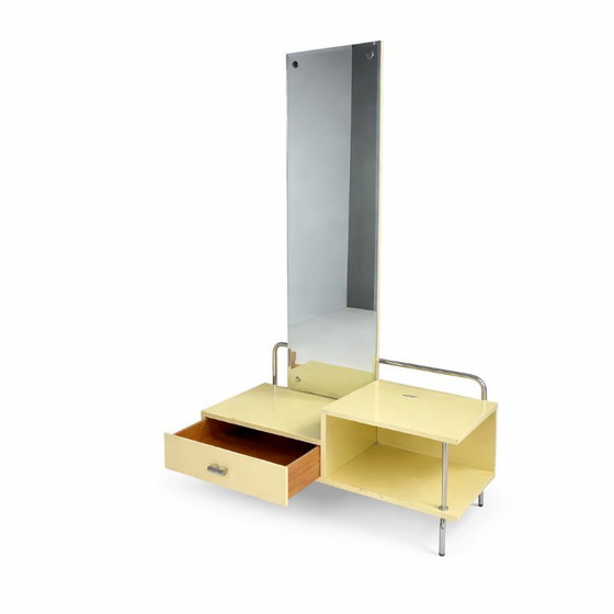 Image 1 of Bauhaus Dressing Table Mirror Wood Metal Glass Slezák 1930s Czechoslovakia