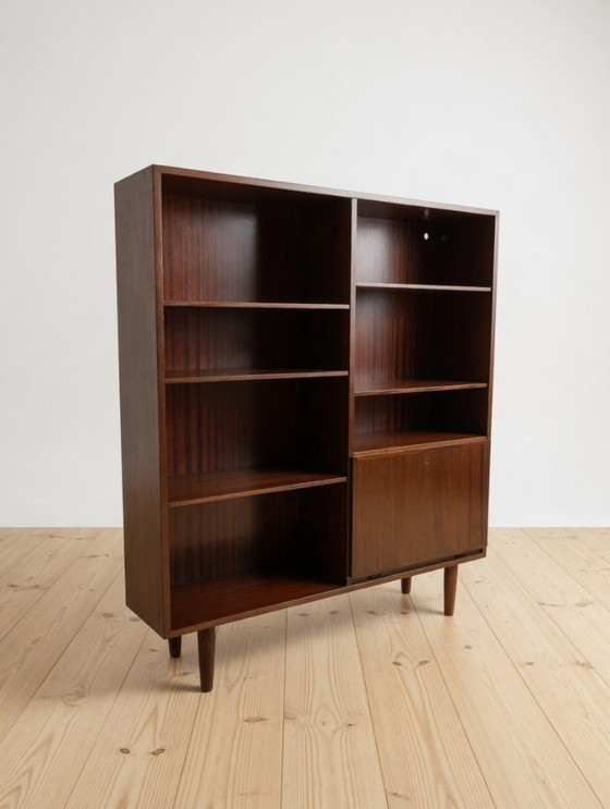 Image 1 of Mahagoni-Bücherregal Modell 4 von Omann Jun Møbelfabrik, Dänemark, 1970er Jahre