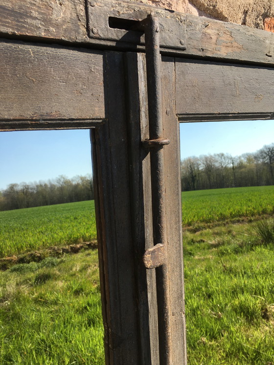 Image 1 of Miroir vintage en bois de chêne transformé