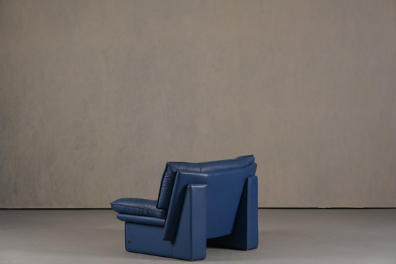 Image 1 of Sofá posmoderno de cuero Nicoletti Salotti, Italia, años 80