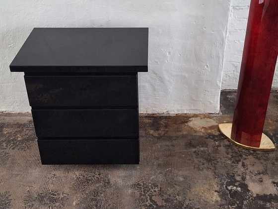 Roche Bobois David Lange High End Cabinet Chest of Drawers, Lacquered, Signed, 1970s – Wood (photo 12 of 16)