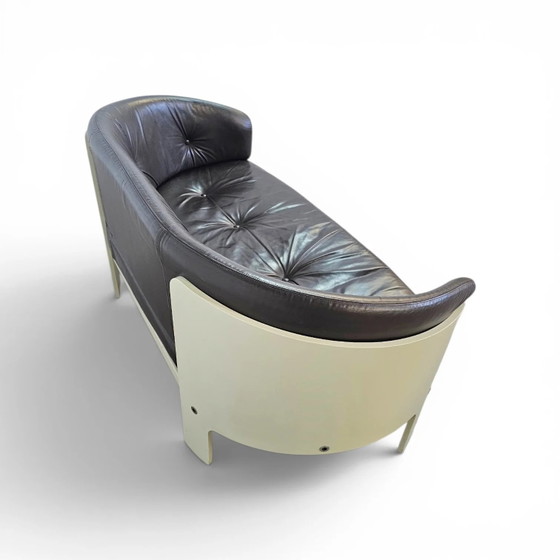 Sofás Bz49 de Hans Ell para 't Spectrum / 1970 / cuero marrón oscuro – Sofás (Couches), Leather (photo 4 of 19)