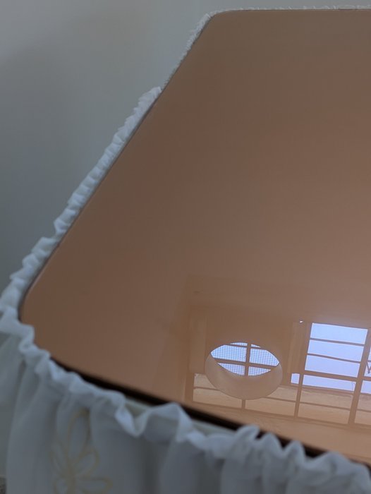 Image 1 of Mobile vintage a forma di fagiolo - Legno, tessuto, vetro