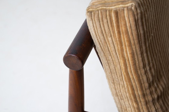 Danish lounge chair in teak and corduroy, 1960s – Armchairs, Textile (photo 10 of 12)