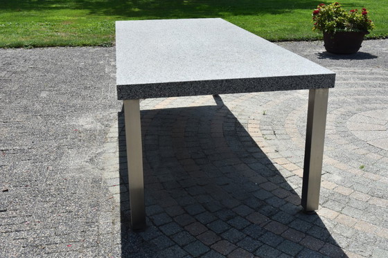 Image 1 of Mesa de comedor de granito apta para exteriores 240 cm x 100 cm