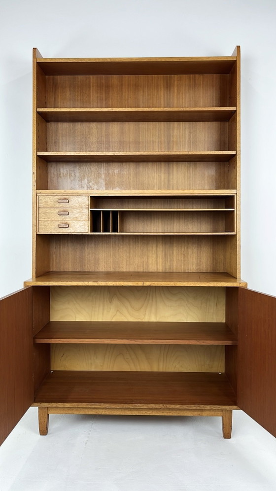 Swedish vintage teak veneer bookcase – Sideboard cabinet, Wood (photo 15 of 16)