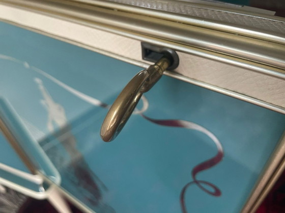 Image 1 of Credenza italiana di metà secolo con specchio — di Umberto Mascagni (anni '50-'60)