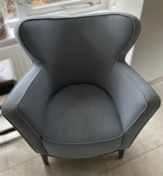 Image 1 of light blue seating furniture