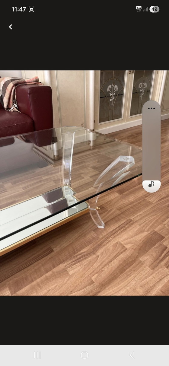 Image 1 of Italian glass coffee table