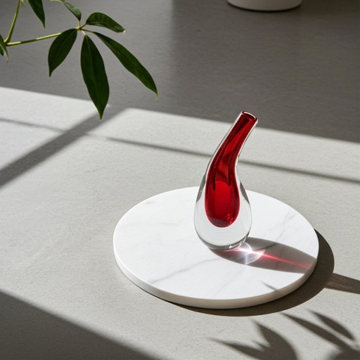 Jarrón de Murano de mediados de siglo, estilo moderno, con forma de gota.