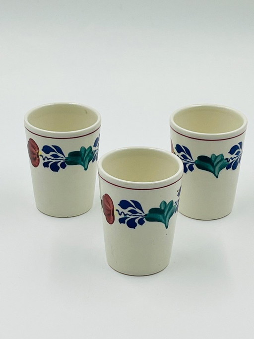 Trío de copas Boerenbont - Boch Frères Bélgica – servies, Ceramic (photo 2 of 10)