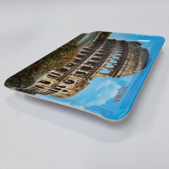 Image 1 of Small vintage souvenir tray/plate depicting the Colosseum (Colosseo)