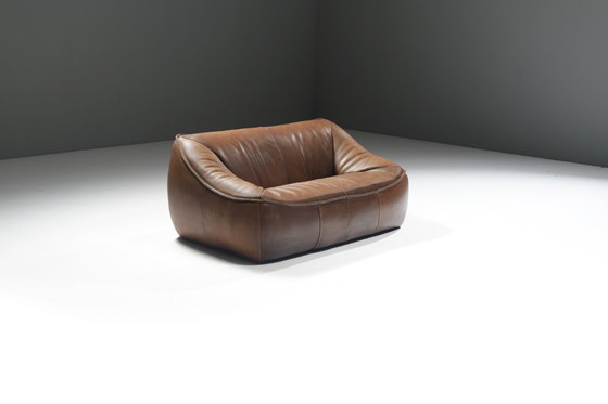 Image 1 of Prachtige vintage Ringo Sofa in leer van Gerard Van Den Berg voor Montis 1979