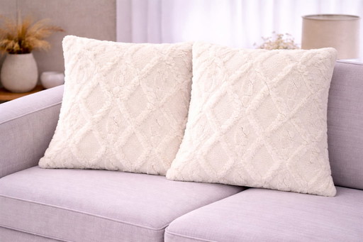 2 Cream Cushion Covers