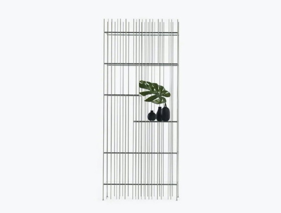 Image 1 of 2X MOGG METRICA WAND BOEKENKAST IN METAAL EN GLAS