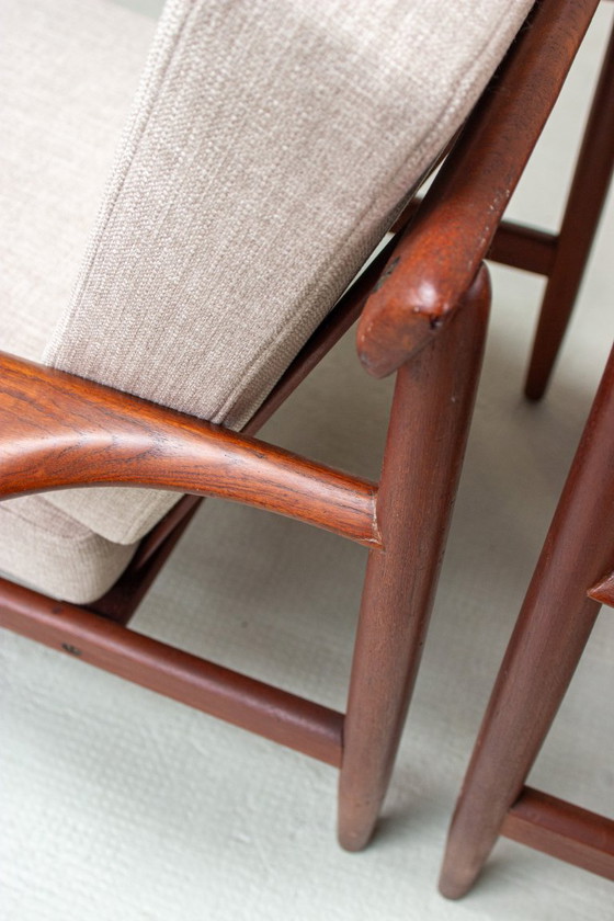 Image 1 of 2 poltrone vintage in teak, poltrona danese di metà secolo, anni '60