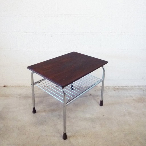 Table d'appoint avec porte-revues - 1990