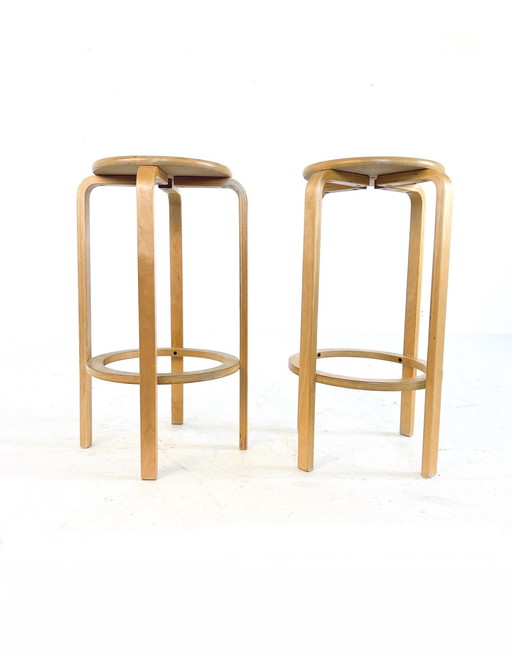 2x Vintage Plywood Barstool '80