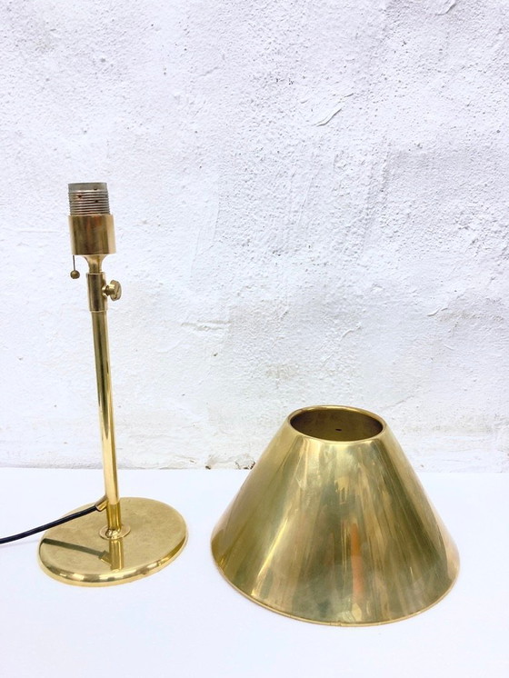 Image 1 of Florian Schulz Lesan tafellamp van messing 70s 80s design