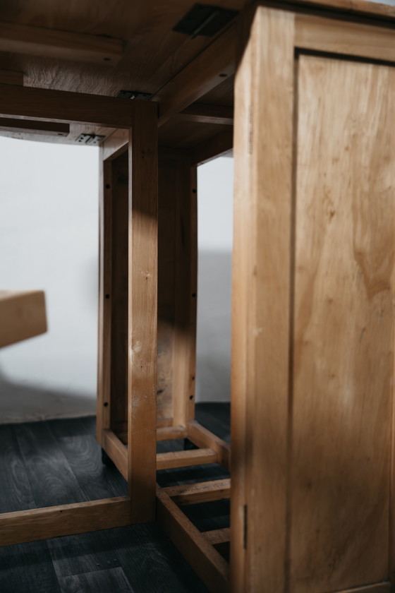Image 1 of Folding Table and Chair Set, Space-Saving Design, 1980s Garden Dining Set