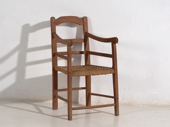 Antique oak armchairs (c.1900). Set of 2 pieces – Rustic (photo 37 of 40)