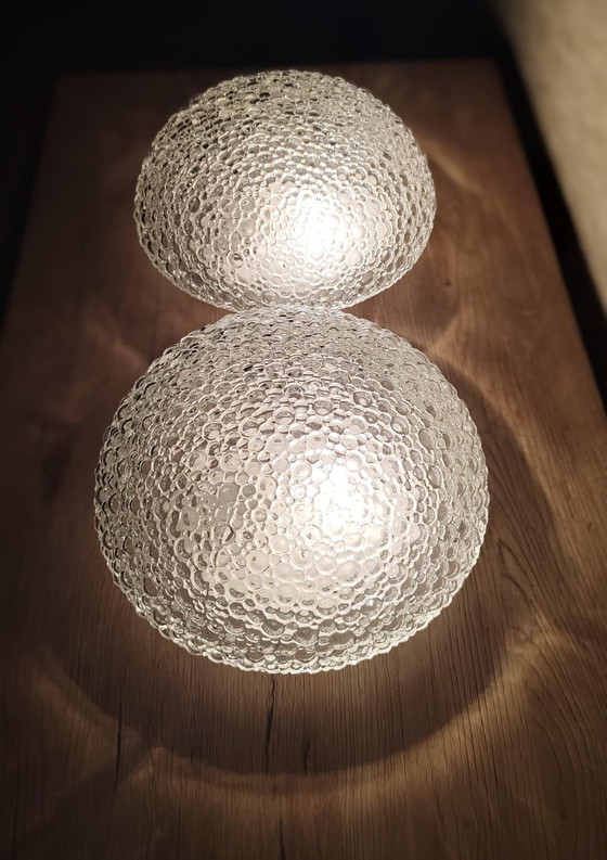 Image 1 of Paar Bubbleglas Wand oder Deckenleuchten , Deutschland 1960iger,Helena Tynell,Mid Century Modern