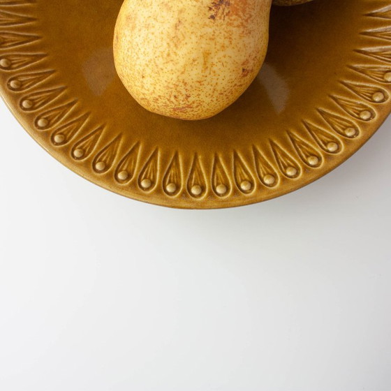 1960s Scandinavian Ceramic Plate in Green Mustard Tone – Crockery (photo 7 of 15)