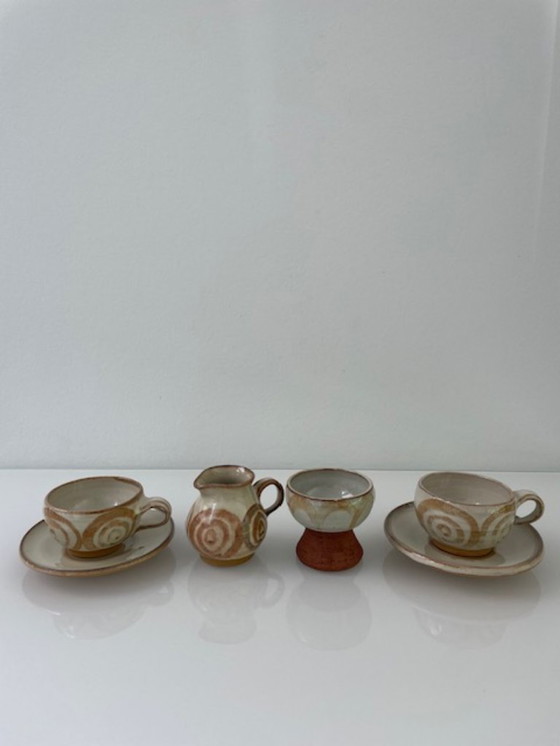 Image 1 of Stoviglie vintage Hyllested Keramik – set da 7 pezzi